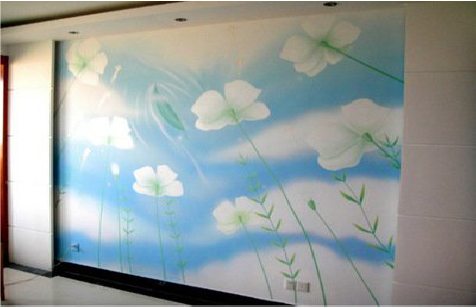 水富画墙绘怎么画好白云的蓬松感？