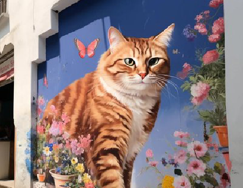 水富自己绘制有个性的手绘墙