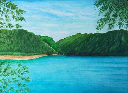 水富在墙绘中，如何绘画绿水青山？